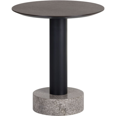 Monaco 19.75 X 17.75 inch Black / Grey Marble / Raw Umber End Table